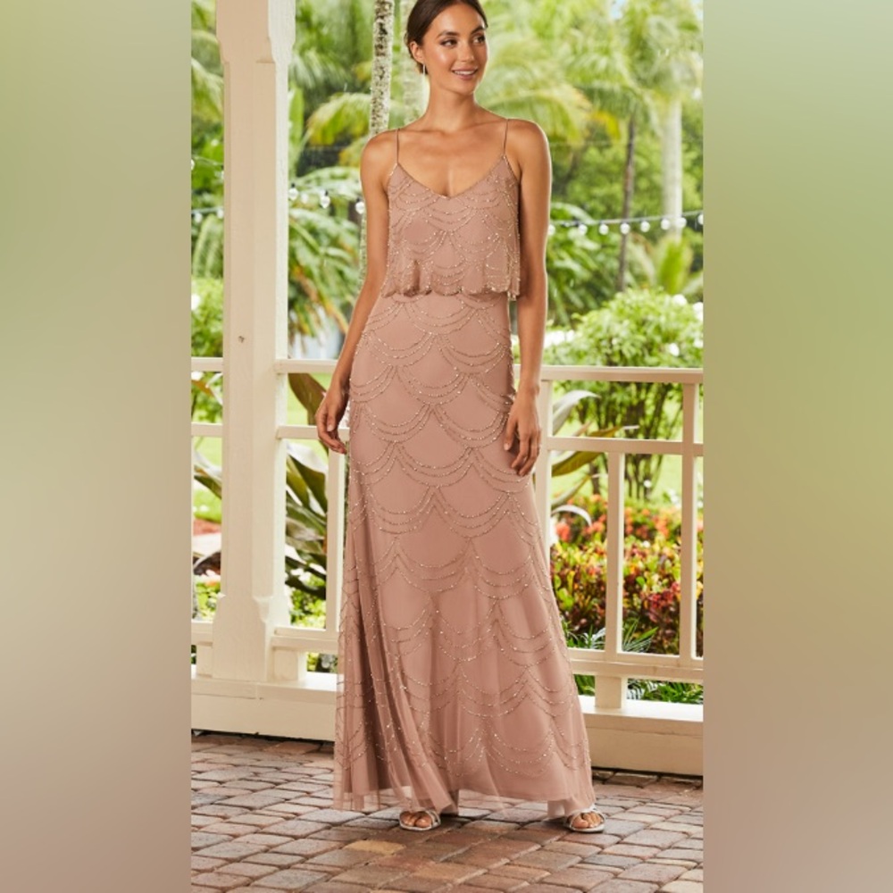 Adrianna Papell Platinum Bridesmaid Dress 40114
